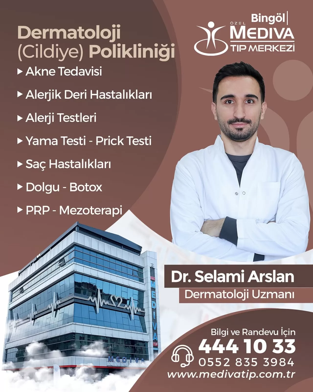 Mediva Tıp Merkezi'nde Cilt, Saç ve Tırnak Sağlığına Dermatoloji Uzmanı Desteği