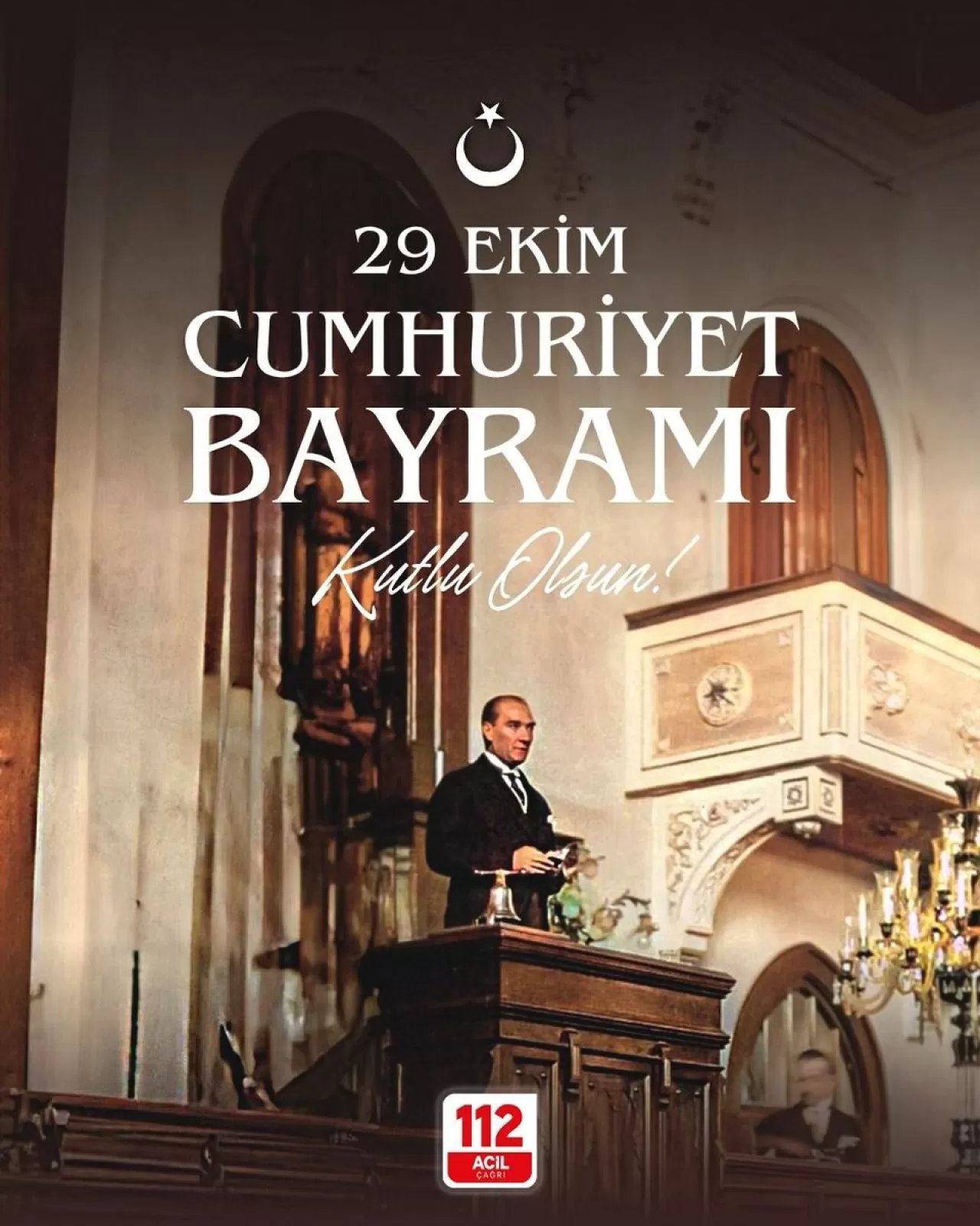 Samsun 112 Acil Çağrı Merkezi'nden Cumhuriyet Bayramı Mesajı