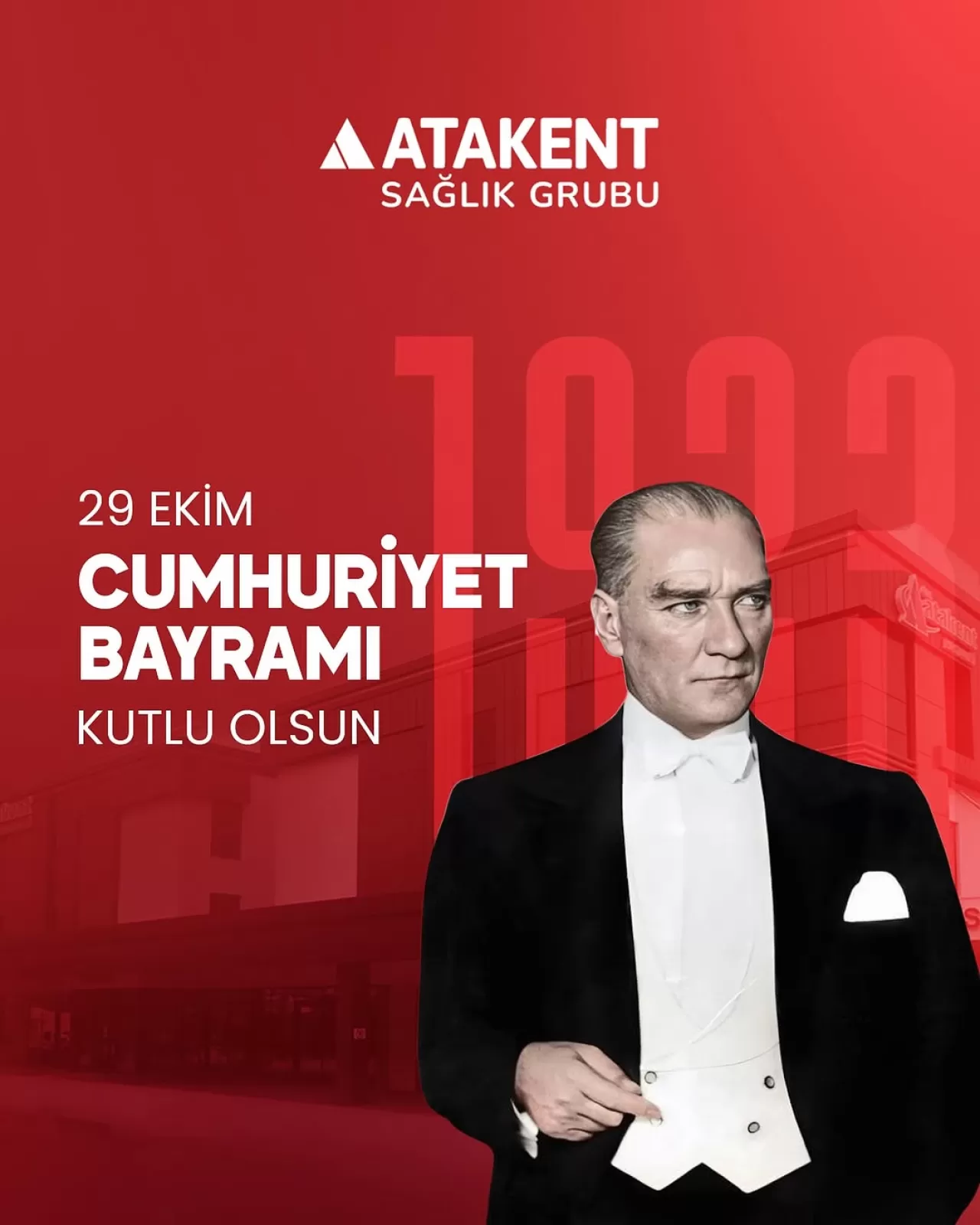 Yalova Özel Atakent Hastanesi'nden Cumhuriyet'in 102. Yılı Mesajı