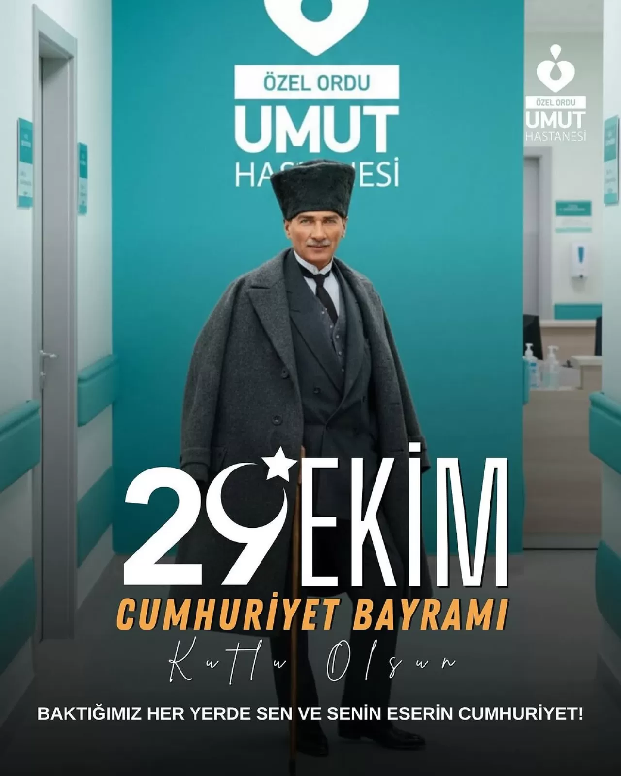Özel Ordu Umut Hastanesi'nden 29 Ekim Cumhuriyet Bayramı Mesajı