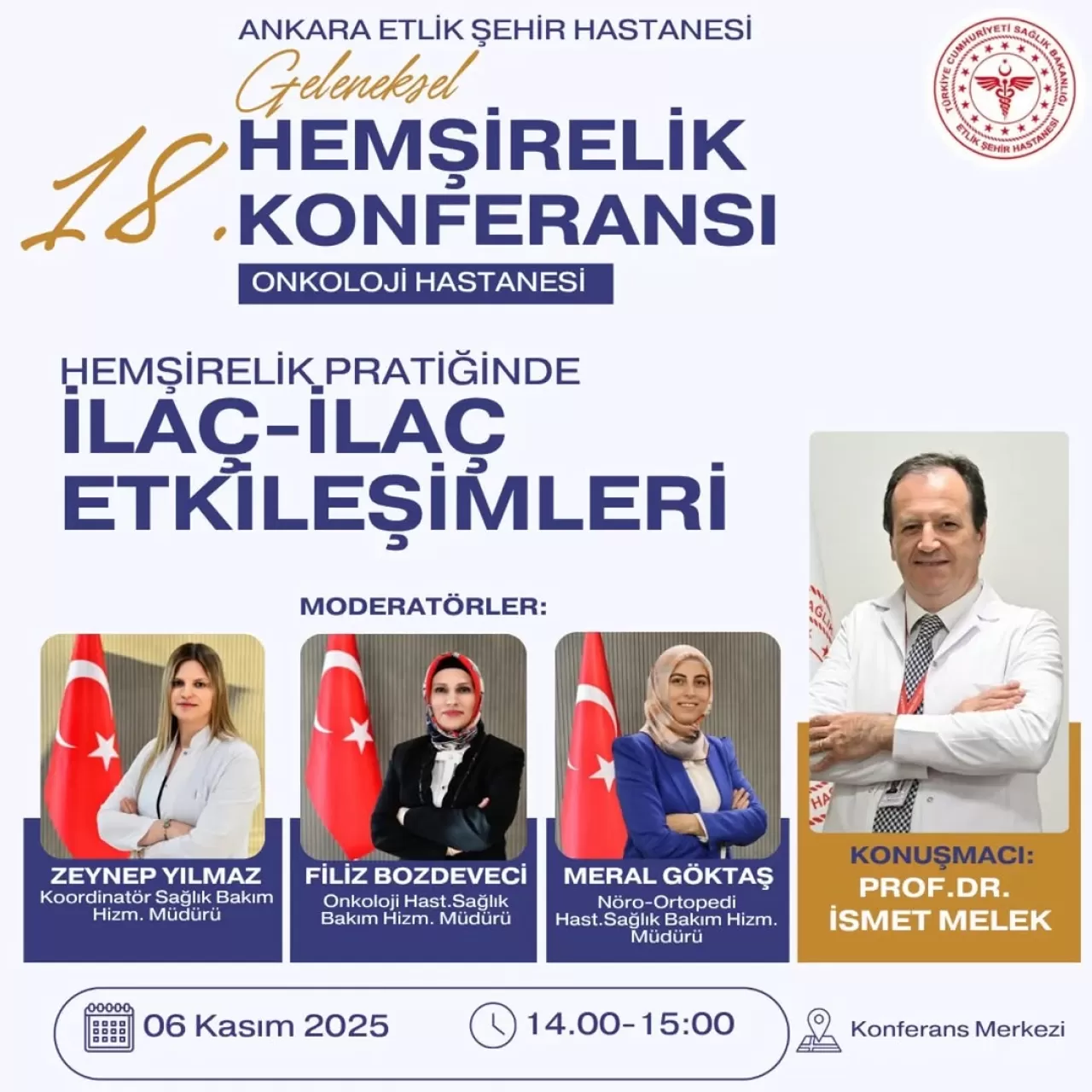 Ankara Etlik Şehir Hastanesi'nde Hemşirelik Konferansı: İlaç Etkileşimleri Masaya Yatırıldı