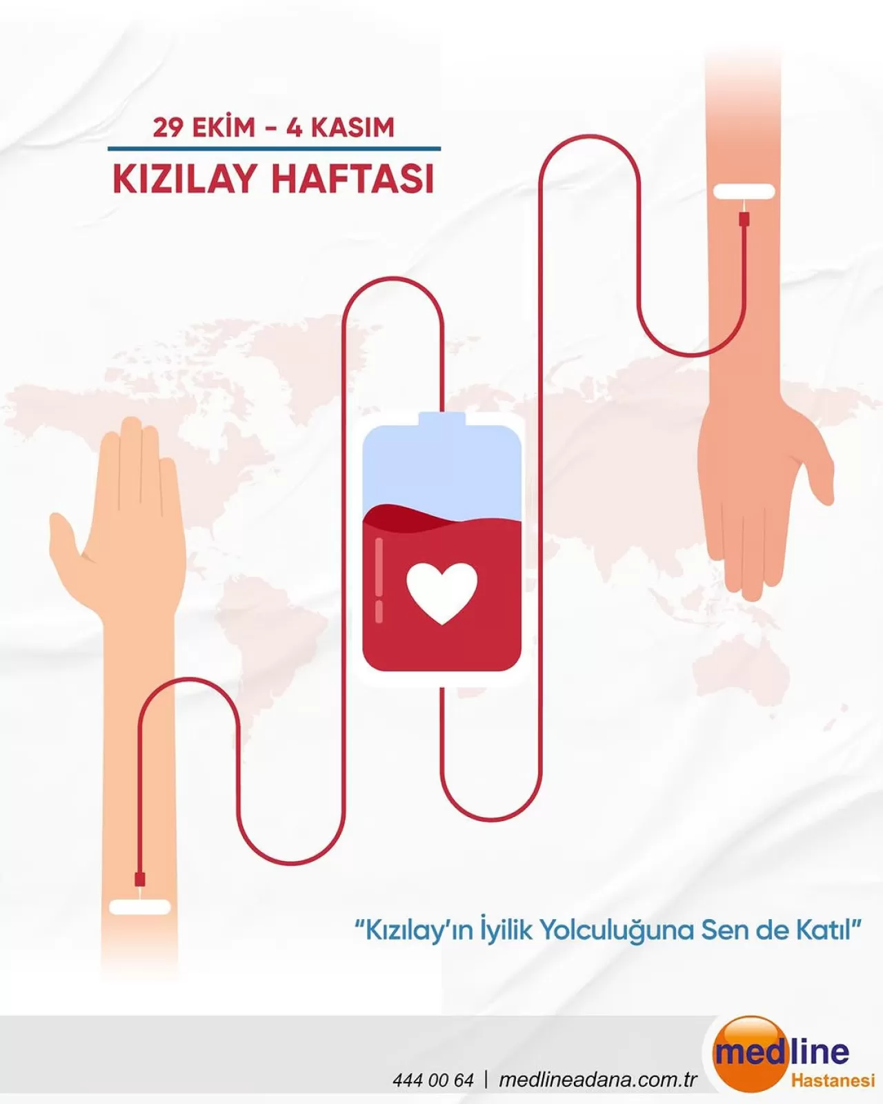 Medline Adana Hastanesi'nden Kan Bağışı Çağrısı: Birkaç Dakikanız Bir Hayat Kurtarabilir