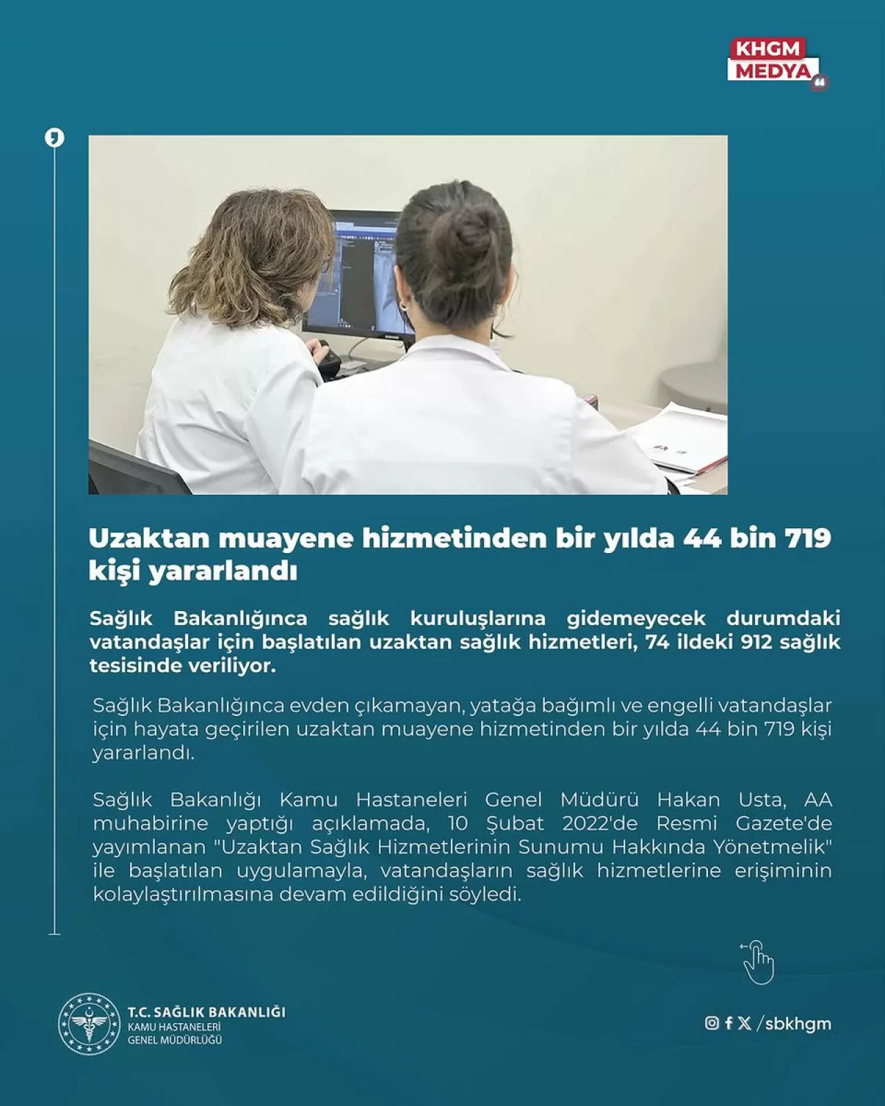Trabzon'da Uzaktan Muayene Hizmeti Bir Yılda 44 Bin 719 Hastaya Ulaştı