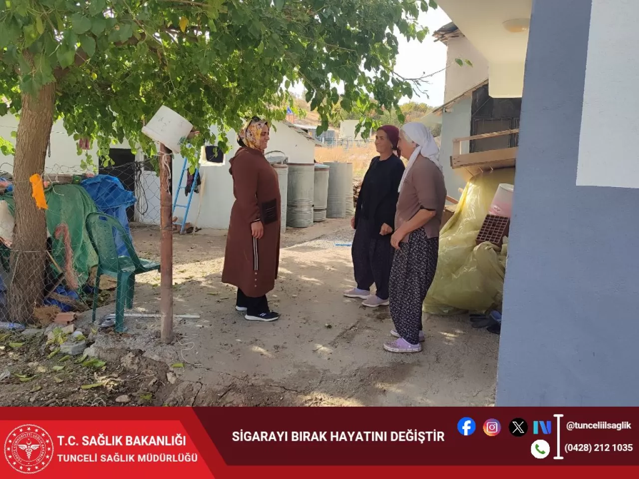 Tunceli'de Köylerde Tütünle Mücadele Bilgilendirmesi Yapıldı