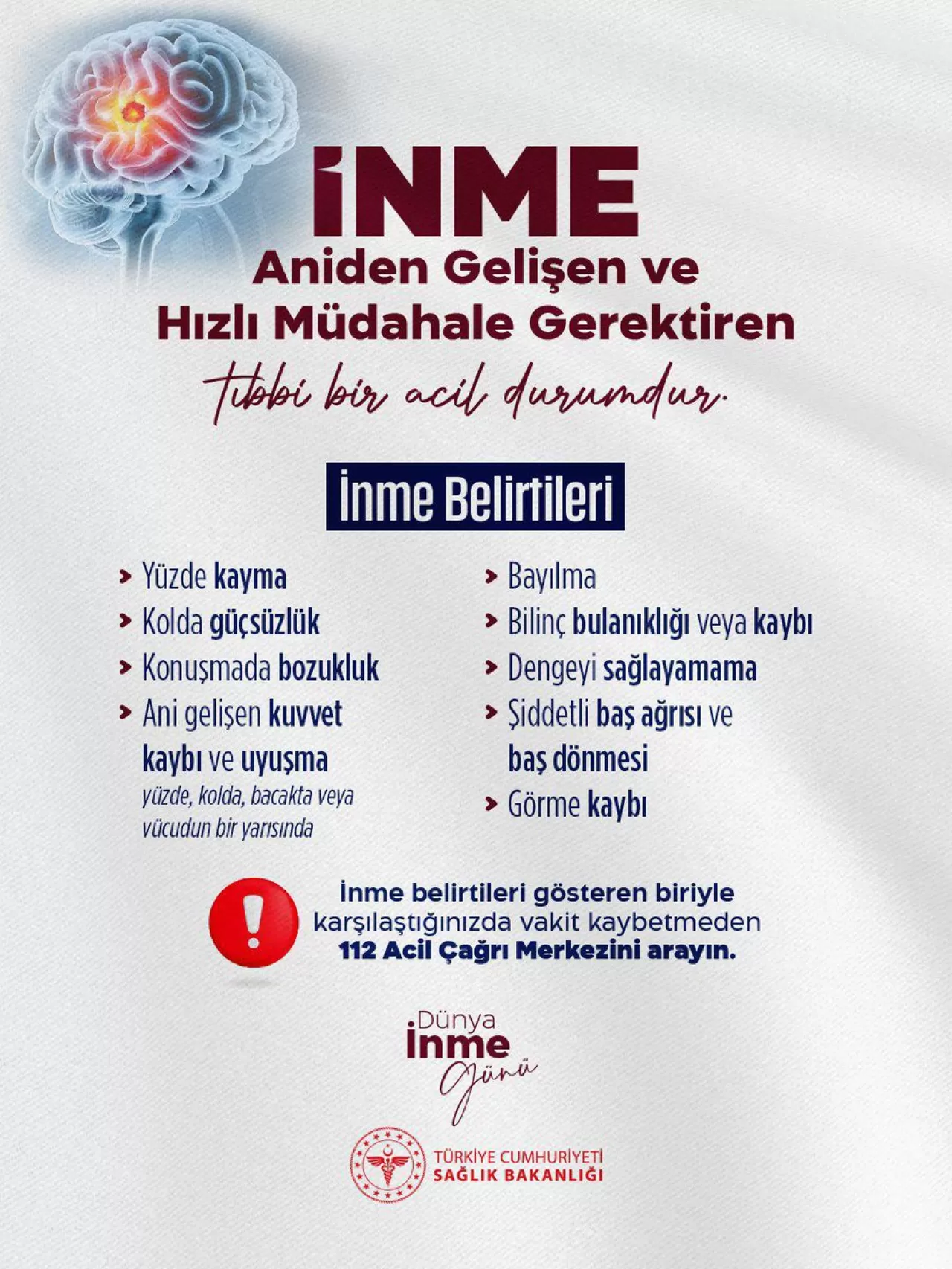 Konya'da Dünya İnme Günü'nde Farkındalık Vurgusu: Her Dakika Değerli