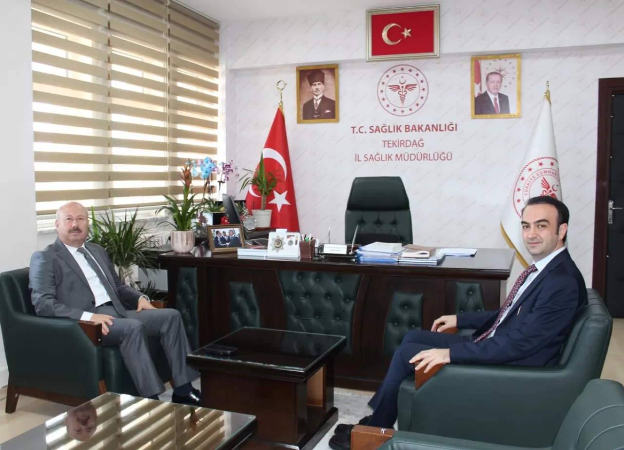Saray Kaymakamı Gürbüzerol, Tekirdağ İl Sağlık Müdürü Onar'ı Ziyaret Etti