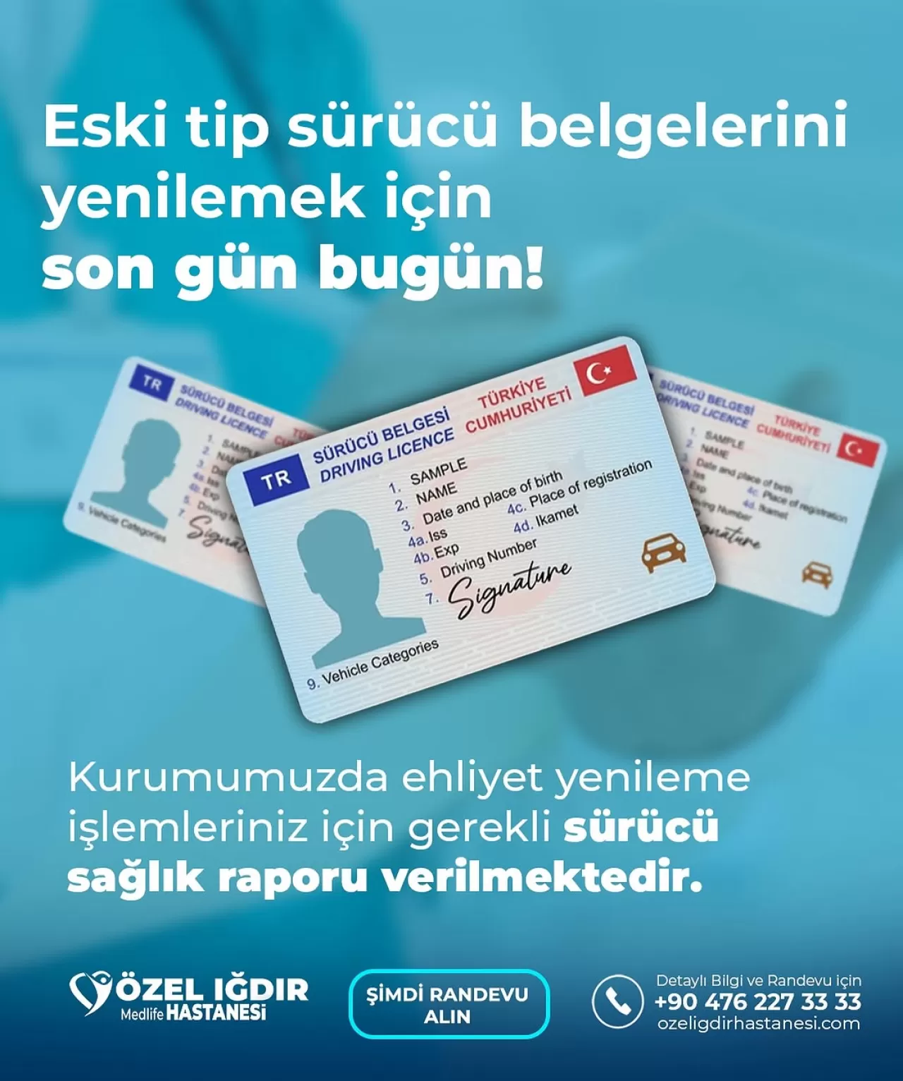 Eski Tip Ehliyetlerin Yenilenmesi İçin Son Gün